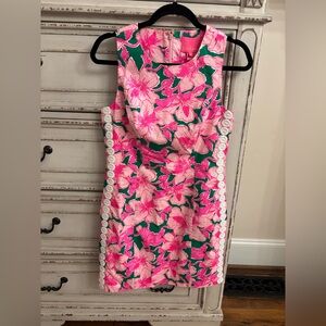 Lilly Pulitzer Pink and Green Floral Dress
